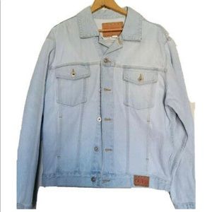 Vtg Guess Light Wash Denim Jean Jacket (Mens)